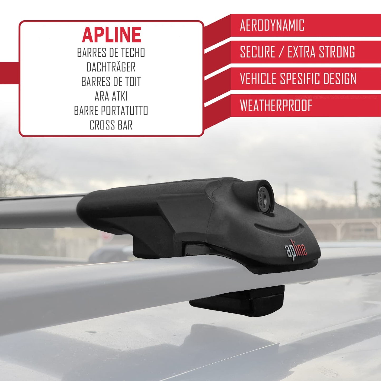 Compatible avec Vauxhall Combo D 2012-2018 ACE-1 Barres de Toit Railing Porte-Bagages de Voiture Gris Aluminium 3 Barres