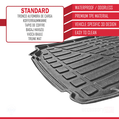 Compatible avec Toyota Corolla 8 (E110) 1993-1998 Flexible Tapis de Coffre Plancher de Chargement Noir