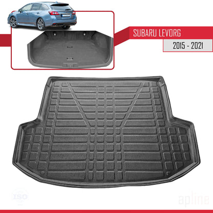 Compatible avec Subaru Levorg (VM) 2015-2021 Flexible Tapis de Coffre Plancher de Chargement Noir