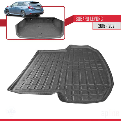 Compatible avec Subaru Levorg (VM) 2015-2021 Flexible Tapis de Coffre Plancher de Chargement Noir