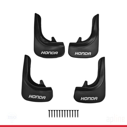 Compatible avec Honda Jeu de Bavettes Garde-boue Avant et Arrière de Voiture 4 Pcs Noir