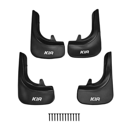 Compatible avec Kia Jeu de Bavettes Garde-boue Avant et Arrière de Voiture 4 Pcs Noir