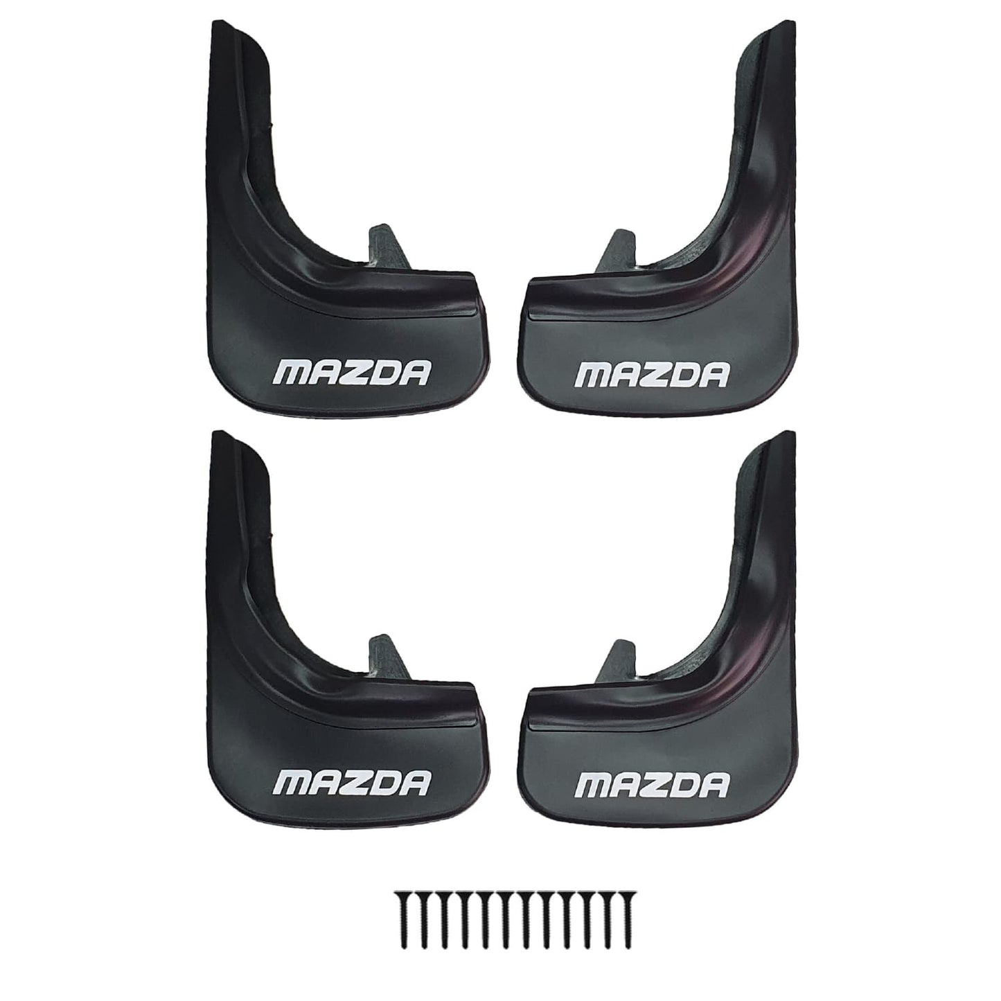 Compatible avec Mazda Jeu de Bavettes Garde-boue Avant et Arrière de Voiture 4 Pcs Noir