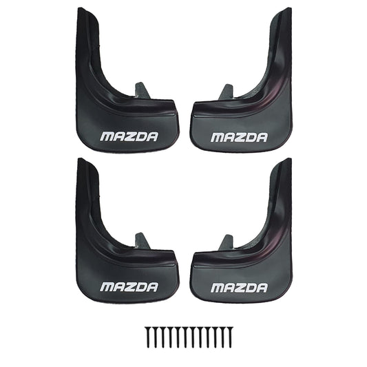 Compatible avec Mazda Jeu de Bavettes Garde-boue Avant et Arrière de Voiture 4 Pcs Noir