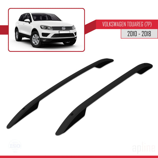 Compatible avec Volkswagen Touareg 2 (7P) 2010-2018 (Empattement Court L1/H1) Rails de Toit Porte-bagages sur le Toit (Modèle Adhésif) Noir