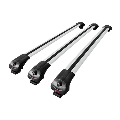 Compatible avec Fiat Grande Panda 2025 ACE-1 Barres de Toit Railing Porte-Bagages de Voiture Gris Aluminium 3 Barres