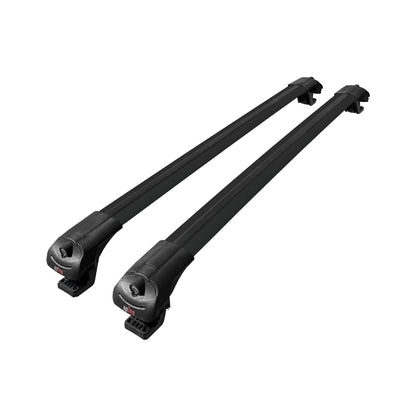 Compatible avec Nissan Pathfinder 3 (R51) 2004-2012 ACE-1 Barres de Toit Railing Porte-Bagages de Voiture Noir Aluminium 2 Barres