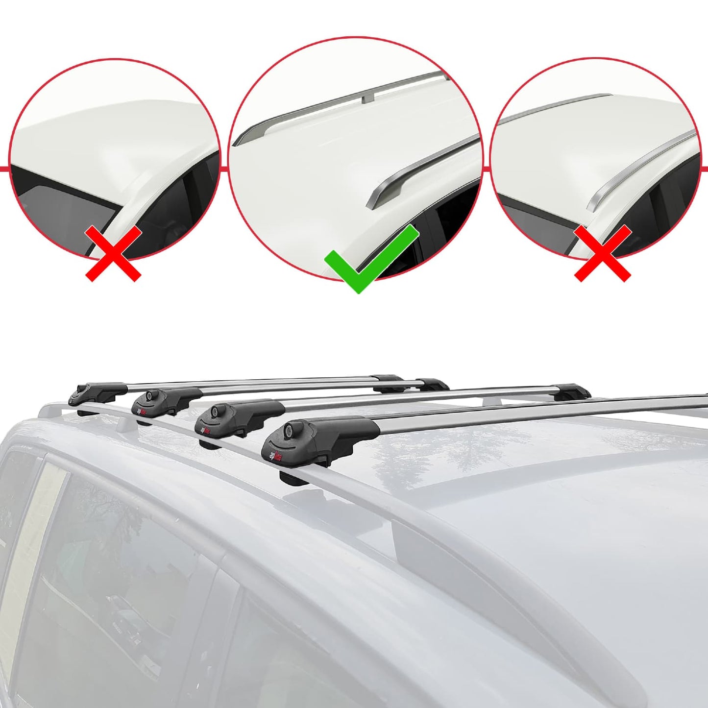 Compatible avec Citroen Berlingo 3 (K9) 2019-2022 ACE-1 Barres de Toit Railing Porte-Bagages de Voiture Gris Aluminium 4 Barres