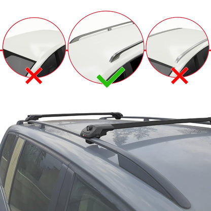 Compatible avec Hyundai Elantra Touring (FD) 2009-2012 ACE-1 Barres de Toit Railing Porte-Bagages de Voiture Noir Aluminium 2 Barres