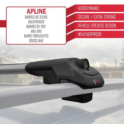 Compatible avec Lada Granta Cross 2022-2024 ACE-1 Barres de Toit Railing Porte-Bagages de Voiture Gris Aluminium 2 Barres