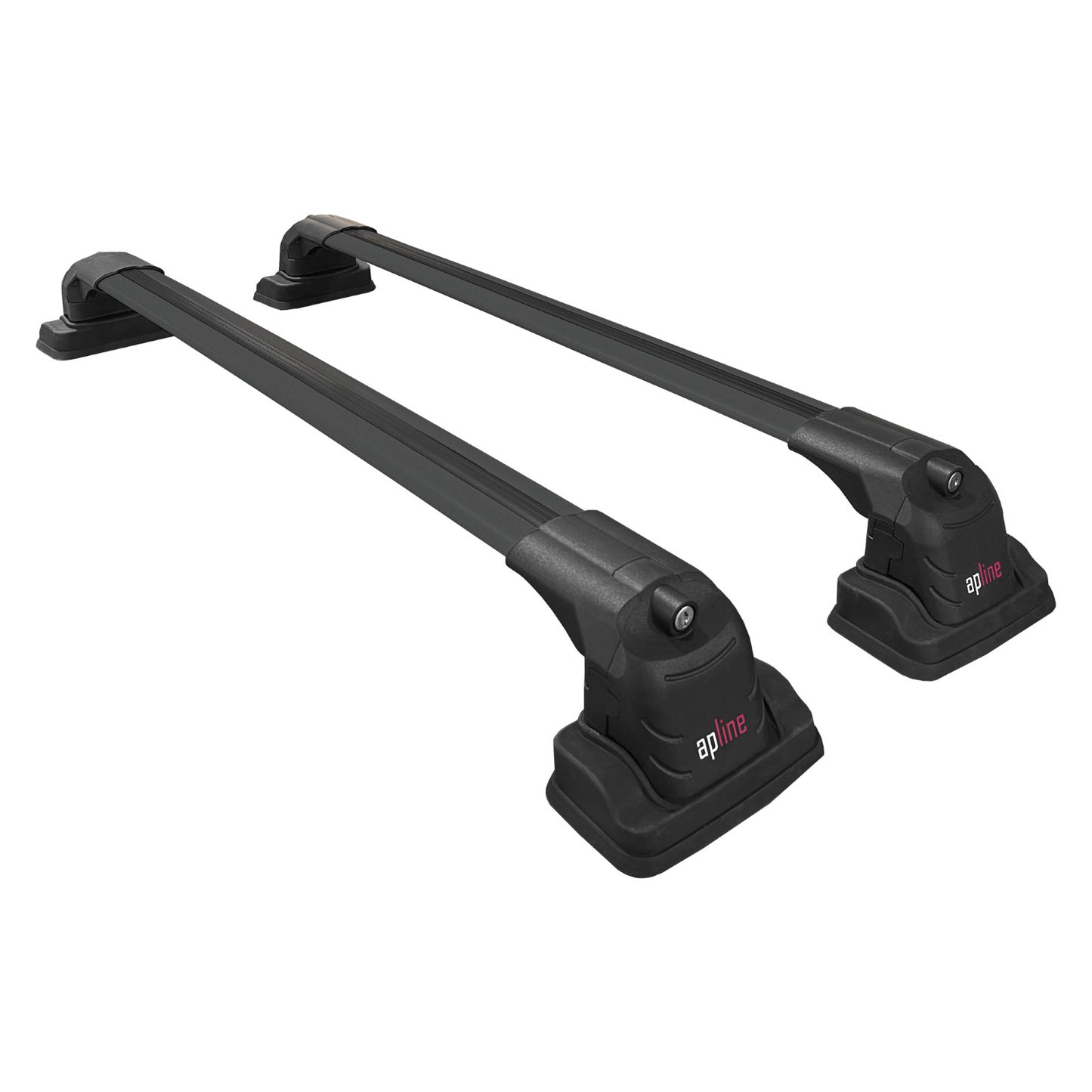 Compatible avec BMW Série 1 (E81) 2007-2011 ACE-3 Barres de Toit Railing Porte-Bagages de Voiture Noir Aluminium 2 Barres