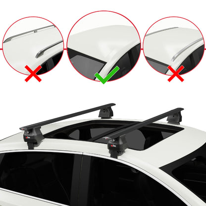 Compatible avec Citroen C4 Picasso 2 2013-2018 ACE-4 Barres de Toit Railing Porte-Bagages de Voiture Noir Aluminium 2 Barres