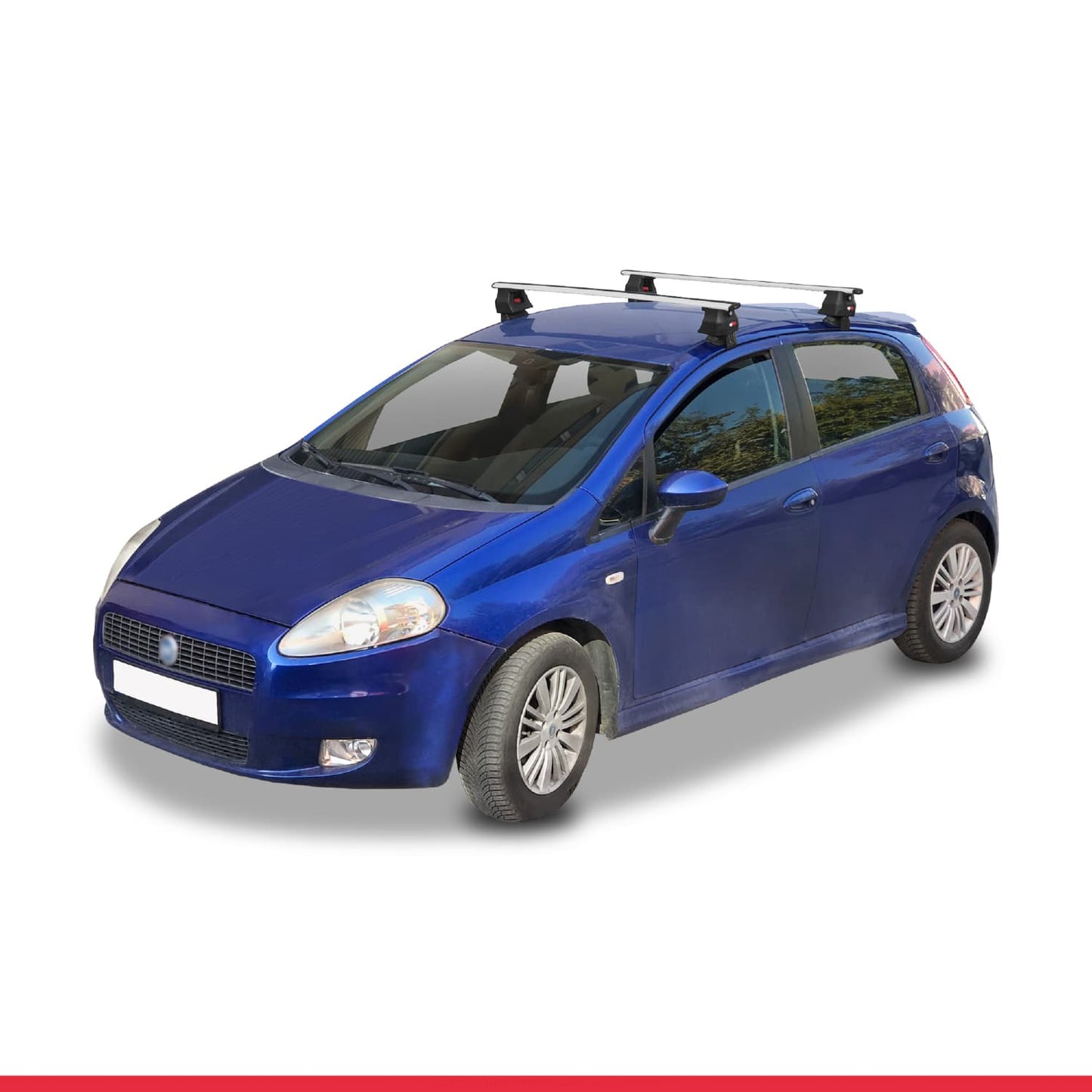 Compatible avec Fiat Grande Punto (199) 2005-2012 ACE-4 Barres de Toit Railing Porte-Bagages de Voiture Gris Aluminium 2 Barres