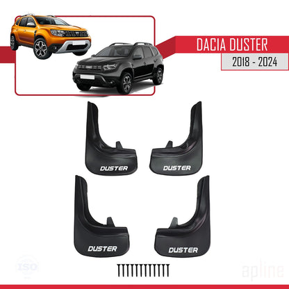 Compatible avec Dacia Duster 2 (HM) 2018-2024 Jeu de Bavettes Garde-boue Avant et Arrière de Voiture 4 Pcs Noir
