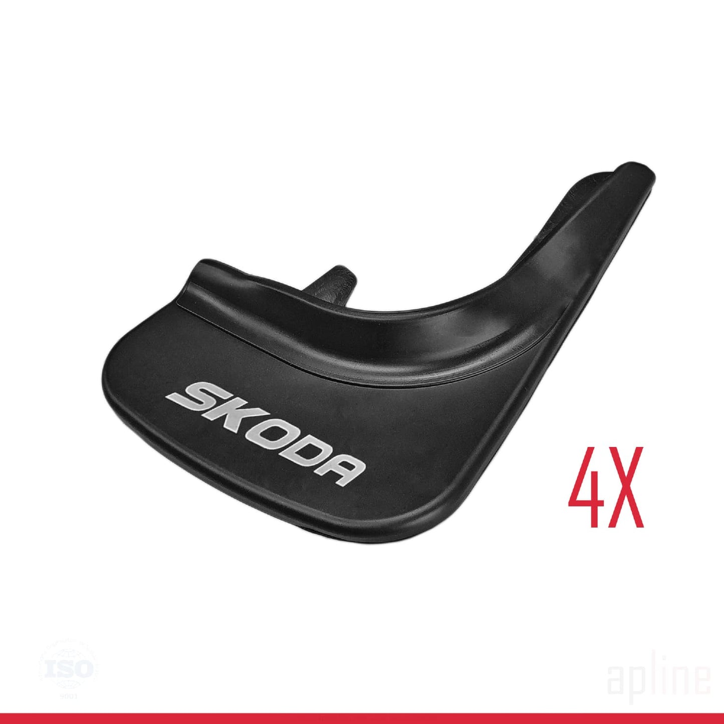 Compatible avec Skoda Jeu de Bavettes Garde-boue Avant et Arrière de Voiture 4 Pcs Noir