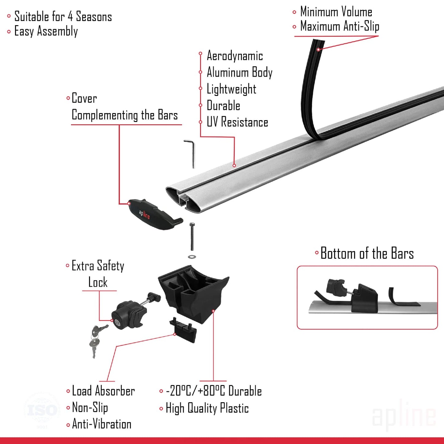 Compatible avec BMW Série 3 (F31) Touring 2012-2019 HOOK Model Barres de Toit Railing Porte-Bagages de Voiture Gris Aluminium 2 Barres