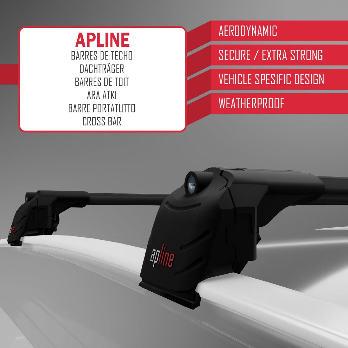 Compatible avec Volvo XC40 (Elektrik) 2020-2025 ACE-2 Barres de Toit Railing Porte-Bagages de Voiture Noir Aluminium 2 Barres