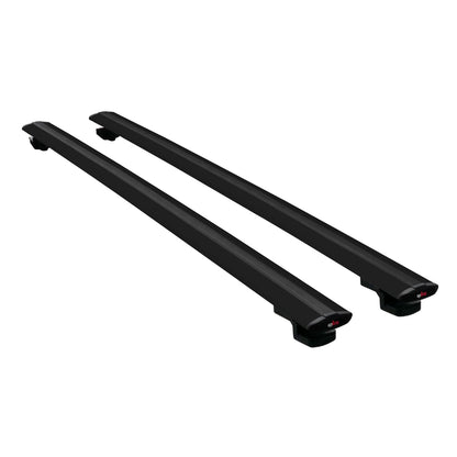 Compatible avec Dacia Logan 2 MCV (K52) 2007-2012 BASIC Model Barres de Toit Railing Porte-Bagages de Voiture Noir Aluminium 2 Barres