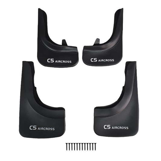 Compatible avec Citroen C5 Aircross 2018-2025 Jeu de Bavettes Garde-boue Avant et Arrière de Voiture 4 Pcs Noir