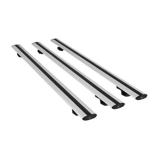 Compatible avec Nissan Pathfinder 2022-2024 BASIC Model Barres de Toit Railing Porte-Bagages de Voiture Gris Aluminium 3 Barres