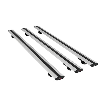 Compatible avec Fiat Fullback 2016-2020 BASIC Model Barres de Toit Railing Porte-Bagages de Voiture Gris Aluminium 3 Barres