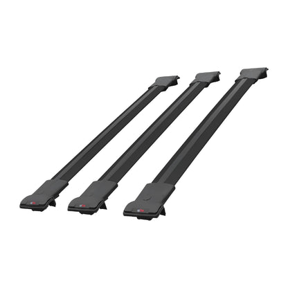 Compatible avec Toyota Corolla Verso 2 (AR10) 2004-2010 FLY Model Barres de Toit Railing Porte-Bagages de Voiture Noir Aluminium 3 Barres